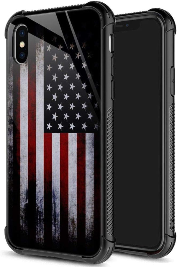 iPhone XR Case - Military-Grade Protection, Shockproof Corners, Anti-Scratch Old Flag Design