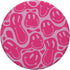 Aesthetic Trippy Pink Liquid Swirl Dripping Smile Face PopSockets Standard PopGrip