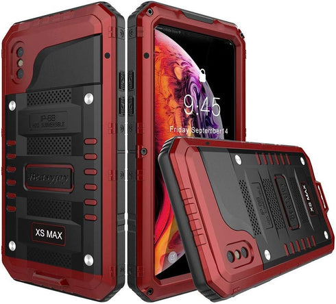 Beasyjoy iPhone Xs Max Case, Heavy Duty Waterproof Shockproof Tough Rugged Military Grade Defender with Built-in Screen