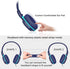 SIMOLIO Wired Headphones for Kids, Safe Volume 85dB/94dB/104dB, Over-Ear Headset with Microphone & Shareport, Blue