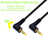 3.5mm Audio Cable 4 Pole TRRS Male to Male, Dual 90 Degree Angle, 3.28ft/1m for Phone, Tablet, Laptop, Microphone.