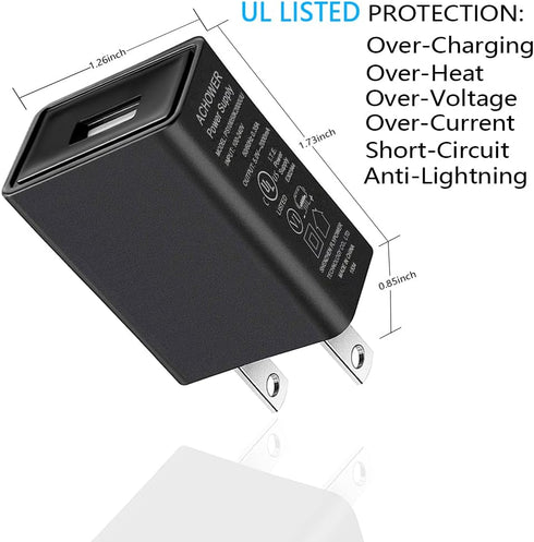 Fast Charger for JBL Charge 4 Charge 5 - JBL Flip 5, Clip 4, Pulse 4, GO 3, Extreme 3, Tuner 2, JR POP, Endurance Peak 2 Wireless Bluetooth Speaker Earphones USB Charger with 5FT Cable Cord, UL Listed