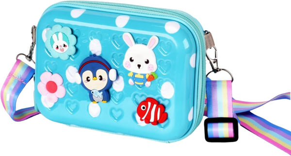 Kids Camera Case Compatible with GKTZ/Goopow/Mgaolo/CIMELR/Seckton/Desuccus/PROGRACE, Waterproof Large Capacity (Blue)