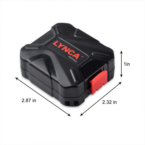 LYNCA Memory Card Hard Protector Case, Water-Resistant Anti-Shock Storage Box for 3 SD, 2 TF/Micro SD, 2 CF, 2 XQD