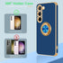 Fingic Galaxy S23 Plus Case with 360° Ring Holder, Slim Kickstand Magnetic Support for Women Girls, Blue