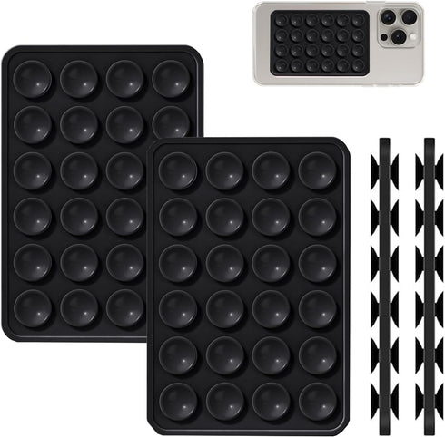 ALiHAN 2 Pack Silicone Suction Phone Case Mount, Double Sided, Non Slip Suction