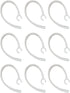 Universal Small Clamp Bluetooth Ear Hook Loop Clip Replacement Set of 9 - Clear