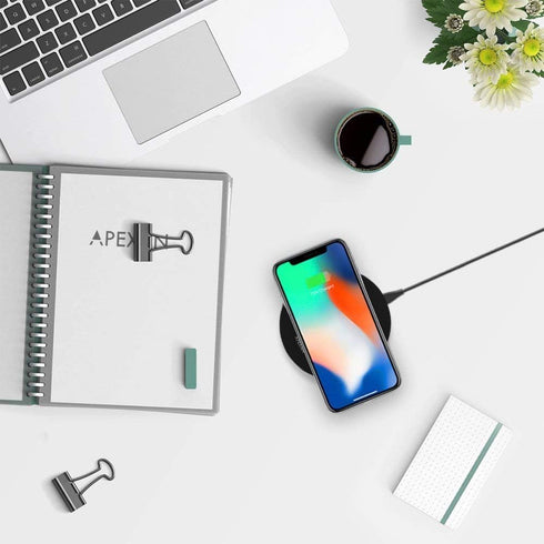 Apexan Fast Wireless Charger, Compatible for Apple iPhone 13/12/11/Pro/Pro Max/X/XS/8, Qi Fast 10W Charging Pad