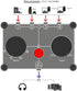 Little Bear MC104 Mini Audio Switcher, 4-Way 3.5mm AUX Stereo Selector, Switch Box Splitter for