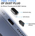 USB C Dust Plug Cover, 4pcs Port Cleaner Cap with Cleaning Kits for iPhone 15 Series and All Type C Devices