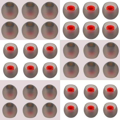 Silicone Replacement Earbud Tips for In-Ear Headphones (3.8mm-5.5mm) - 18 Pairs S, M, L Eartips for Ultimate Comfort.