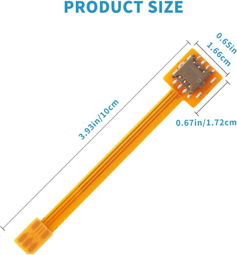 PinQiongZhe 3.9in/10cm (2pcs) for CPE Wireless Routers Mini Walkman WiFi Devices, Nano to Nano Sim Card Extension Cable