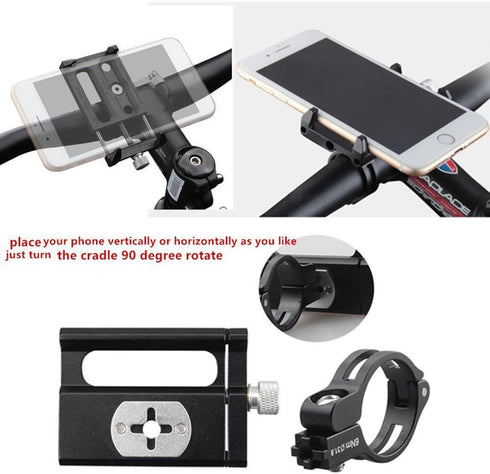 GUB Aluminum Alloy Universal Phone Mount Holder for Bicycle & Motorcycle, Adjustable for iPhone X XR Xs 7s 8 Plus,