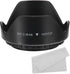 PATIKIL 49mm Camera Lens Hood, Flower Lens Hood Protector with Cloth for Nikon, Fujifilm, Pentax, Leica