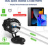 QC 3.0 Dual USB Fast Charger Socket - Digital Display of Battery Voltage 12V/24V, Double USB Port Power Outlet for