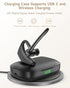 ZUKUMU Headset Wireless Bluetooth Earpiece with Dual Noise Canceling Microphone Hands Free Headphones Single Ear