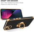 BENTOBEN iPhone 13 Case, Slim Fit 360° Ring Holder, Shockproof Kickstand, Magnetic Car Mount, Non-Slip, Black Cover.