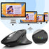 Arteck Multi-Device Wireless Bluetooth Mouse, Ergonomic Right Hand Silent Clicking Rechargeable Mouse for Computer,