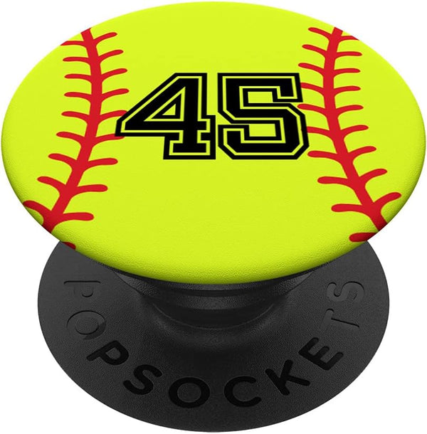 Lucky Number #45 PopSockets Swappable PopGrip for Softball Player Favorite