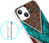 iPhone 15 Case - Western Cowhide Turquoise & Brown Animal Print, Shockproof TPU Cover for Women & Girls, Unique Design.