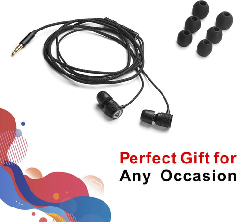 LUDOS Ultra Wired Earbuds - Noise Isolating, Microphone, Memory Foam, 5-Year Warranty, Perfect for iPhone, Samsung,