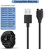 Charger for Garmin Fenix 7 7X 7S, Fenix 6 6X 6S Pro, Fenix 5 5X 5S, Replacement USB Charging Cable with Yellow Charger Port Dust Plug Protector for Garmin Watch (1)