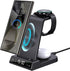 Wireless Charger for Samsung with Clock, 3 in 1 Charging Station for Samsung Galaxy S24 Ultra/S23 Ultra/Z Flip 6/5/Fold