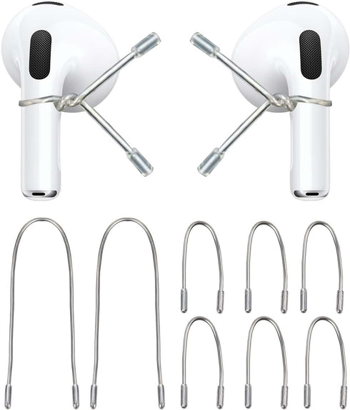 Ear Hooks for AirPods & All in-Ear Headphones with Stems, Secure & Comfortable Fit, Easy to Install (EG6+2)