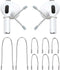 Ear Hooks for AirPods & All in-Ear Headphones with Stems, Secure & Comfortable Fit, Easy to Install (EG6+2)