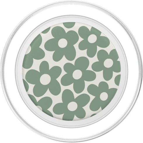 Sage Green Aesthetic Cute Flowers Retro Daisy PopSockets PopGrip for MagSafe