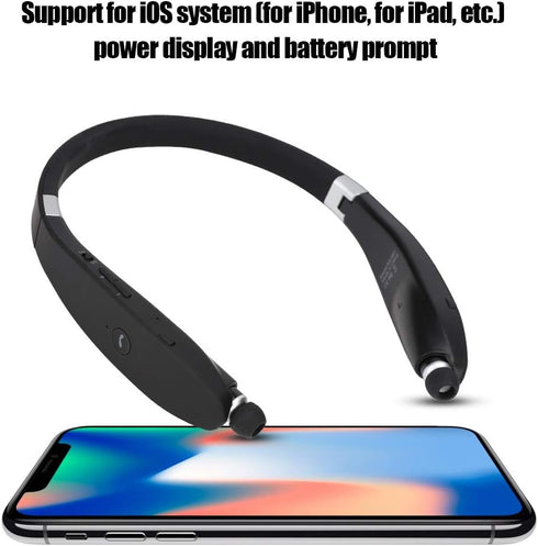 gernie Bluetooth Neckband Headphones with 16H Playtime, Noise Isolating Earbuds, Foldable Design for Sports and