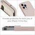 MCFANCE Silicone Magnetic Case for iPhone 13 Pro Max, Compatible with MagSafe, Full Camera & Shock Protection - Pink