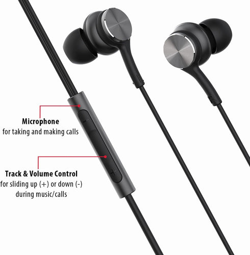 Immersive Chipset, 197299 Maxell USB-C Wired Earbuds with USB-A Adapter, Built-in Microphone with Volume and Track