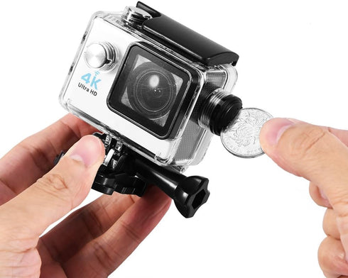 Action Camera Waterproof Case, Professional Sport Camera Accessories with Charging Cable for SJCAM SJ4000/SJ7000