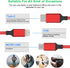 Multi 3 in 1 USB Extra Long Cable, 3M/10Ft Nylon Braided Universal Phone Charger Cord Type C/Micro USB/iPhone Lightning Connector for Android/Tablets/Samsung S8/LG/Pixel/Huawei and More (Red) by MTAKYI