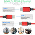 Multi 3 in 1 USB Long iPhone Charging Cable, 1.8M/5.9Ft Nylon Braided Universal Phone Charger Cord for