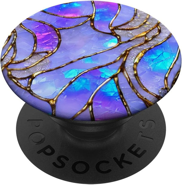 Purple Blue Pink Mosaic Design PopSockets Standard PopGrip