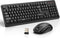 TECKNET Wireless Keyboard and Mouse Combo, Full-Size Ergonomic Keyboard & Optical Mouse, Low-Noise