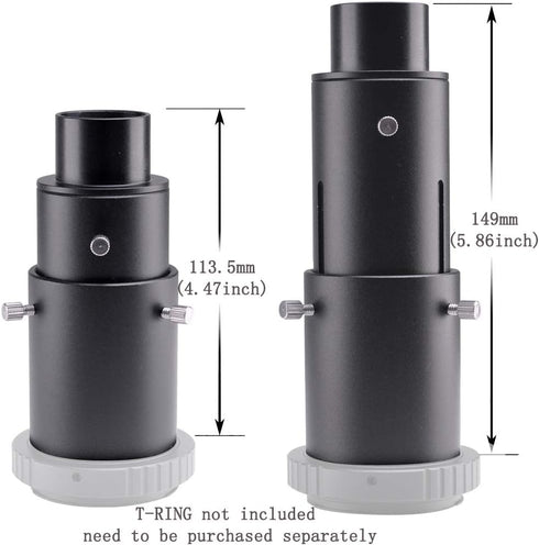 Variable Extension Telescope Camera Adapter for SLR Cameras, Prime-Focus or Eyepiece-Projection Photography