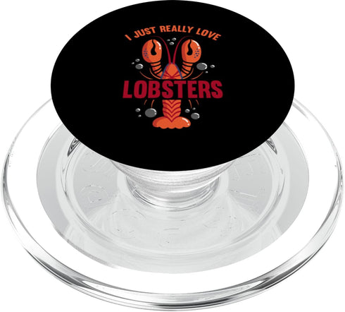 Lobster Clothing Seafood | I Just Really Love Lobsters PopSockets MagSafe PopGrip for iPhone