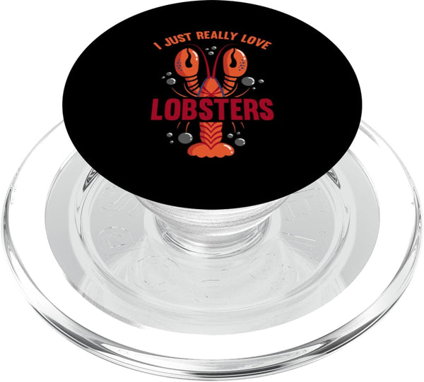 Lobster Clothing Seafood | I Just Really Love Lobsters PopSockets MagSafe PopGrip for iPhone