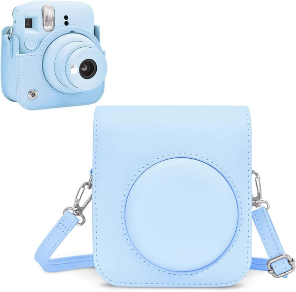 Rieibi Camera Case Compatible with Fuji Instax Mini 12, Carry Case for Fujifilm Instax Mini 12 Instant Camera - Pastel