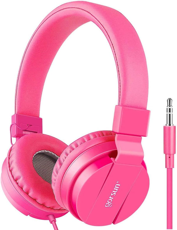 gorsun Kids Headphones, Lightweight Stereo Wired Toddler Headphones, Adjustable Headband Children's Headset for