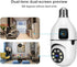 BISHKJOK 6MP Bulb 360 2-Way E27 Dual-Lens Light Security Camera, TUYA Indoor Pan/Tilt WiFi Cam with Auto Tracking
