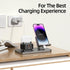 180° Rotation Phone Charger Stand Holder, 3in1 Charger Dock for Apple iWatch/AirPods/iPad and Most Smartphones (Gray)