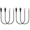 4 Pack RCA Male to Speaker Wire, RCA Male Plug Adapter to Bare Wire Open End Audio Cable for Amplifier