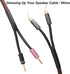 Cable Pants, Speaker Wire Pants Jacket Y Boot ( 9MM-2x 3.5MM 8PACK Black) for DIY Speaker Cables