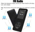 imkavery 128GB MP3 5.2, Player with Bluetooth Portable Black Music Player for Kids with Built-in HD Speaker, FM Radio