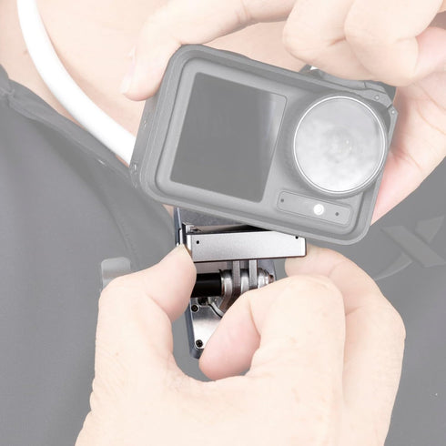 NICEYRIG Quick-Release Adapter Mount Kit for DJI Action 4/3/2, Strong Magnetic, with Cold Shoe & Tripod Holder - 587