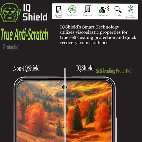 IQShield Screen Protector for Samsung Galaxy A52 5G, 2-Pack Anti-Bubble Clear TPU Film